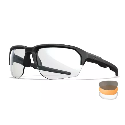 Wiley X WX JAKL Clear/Grey/Light Rust Lenses / Matte Black Frame Set