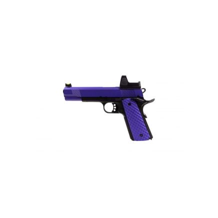 WE Airsoft Europe Raven 1911 MEU Two Tone Black/Blue with BDS