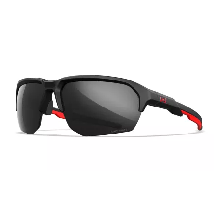 Wiley X WX JAKL Captivate Black Mirror Lens / Matte Black/Red Frame - American Sniper Signature Series)
