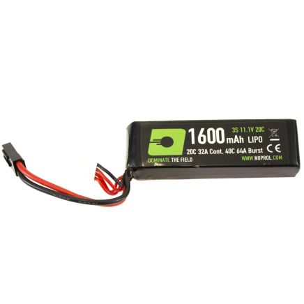 Nuprol 11.1v 1600mah Flat Stick LiPo Battery