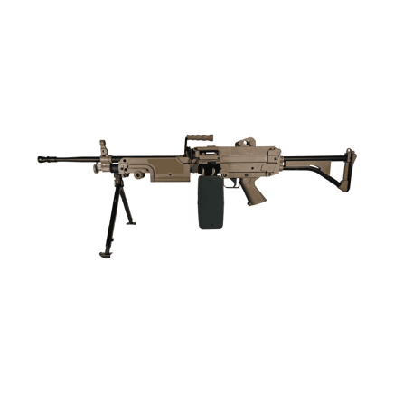 A&K Cybergun M249 Mk1 AEG Support Gun - Dark Earth