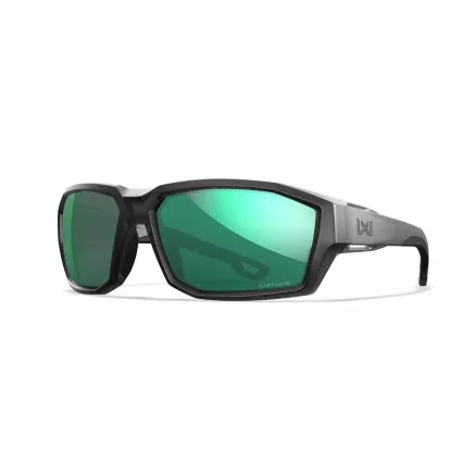 Wiley X ALPINE Captivate Polarised Green Mirror Lens / Matte Translucent Black Frame