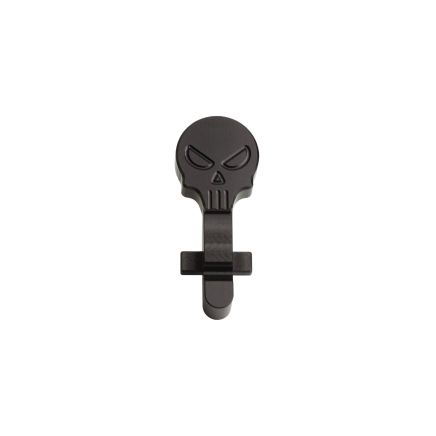 Gate Bolt Catch Skull 1A1 CNC - Black