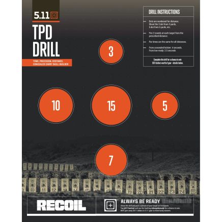 LWA Large Printed Target - 5.11 Drill