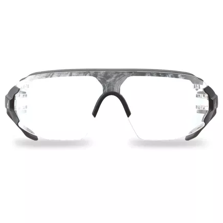 Edge Tactical Eyewear TAVEN - Black Frame with Gray TPR / Clear Vapor Shield Lens