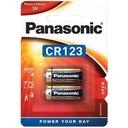 Panasonic CR123 / CR123a Battery - 2 Pack