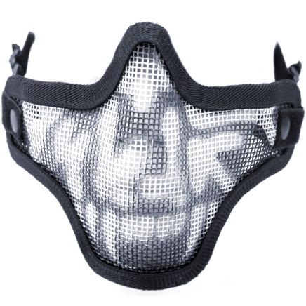 Nuprol Mesh Lower Face Shield - Skull Black