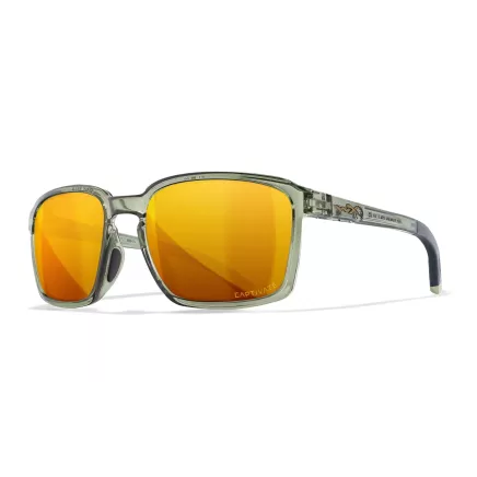 Wiley X ALFA Captivate Bronze Mirror lens, Gloss Crystal frame
