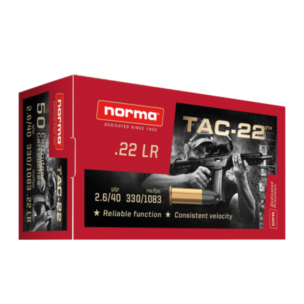 Norma Tac-22 .22LR – Pack of 50