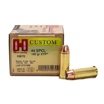 Hornady .44 Special 180gr JHP XTP Custom Ammuntion - Box of 20