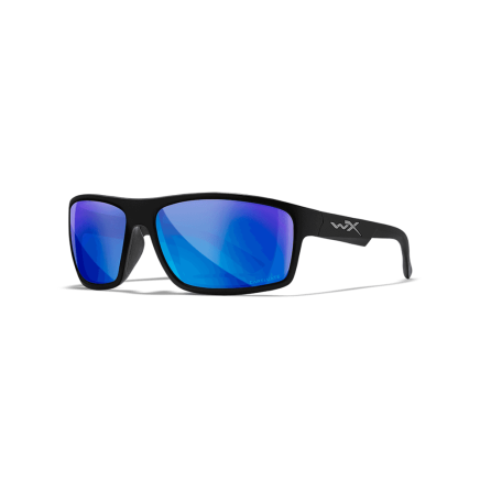 Wiley X Peak Captivate Blue Mirror/Matt Black Frame Safety Sunglasses