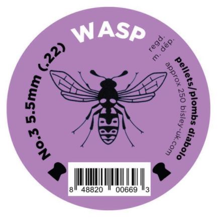 Wasp No3 Purple .22 (5.5mm) Airgun Pellets Tin of 250