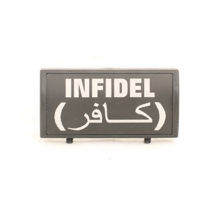 Custom Rail Panel Infidel with Arabic - Black