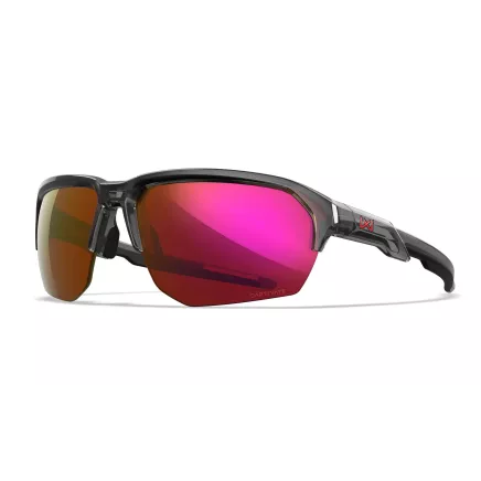 Wiley X WX JAKL Captivate Red Mirror Lens / Gloss Crystal Grey Frame