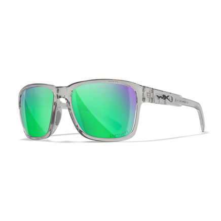 TREK Captivate Green Polarised Mirror Lens / Gloss Crystal Grey