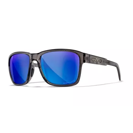 Wiley X TREK Captivate Polarised Blue Mirror Lens / Gloss Crystal Dark Grey Frame