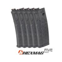Dytac Hexmag 120 round Magazine for PTW - 5 Pack (Black)
