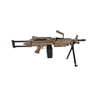 A&K Cybergun M249 Para AEG Support Gun - Dark Earth