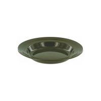 22cm Deep Lightweight Plastic Plate Olive