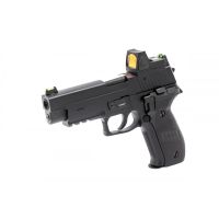 Nuprol Raven R226 GBB Pistol - Black with Red Dot Sight