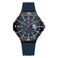 Glock Precision Black Steel Case / Blue Silicone Strap Watch GW-15-2-22