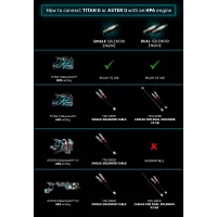 Gate Cable with connector for single solenoid HPA engine for TITAN II Bluetooth® [AEG wiring] & ASTER II Bluetooth®