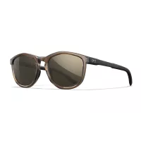 Wiley X WX BRAVO CAPTIVATE Tungsten Mirror Lens, Gloss Crystal Tan / Matte Black Frame