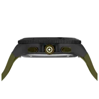 Glock Precision Limited Edition Black Titanium Case / Green Silicone & Black Mesh Strap Watch GW-27-1-24