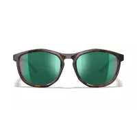 Wiley X WX BRAVO CAPTIVATE Polarised Green Mirror lens, Gloss Tortoise / Gloss Black frame