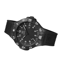 Glock Precision Tritium / Black Steel Case / Black Silicone Strap Watch GW-15-3-22