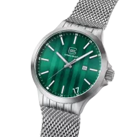 Glock Precision Silver Steel Case / Silver Mesh Strap Watch GW-12-3-24