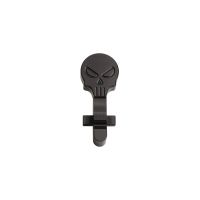 Gate Bolt Catch Skull 1A1 CNC - Black