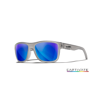 Wiley X Ovation Captivate Blue Mirror Matte Slate Frame