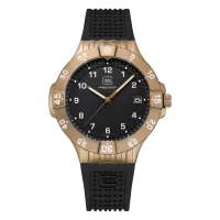 Glock Precision Coyote Steel Case / Black Silicone Strap Watch GW-15-7-22