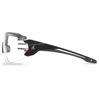 Edge Tactical Eyewear TAVEN - Black Frame with Gray TPR / Clear Vapor Shield Lens