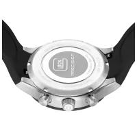 Glock Precision Limited Edition Silver Steel Case / Black Silicone Strap Watch GW-34-4-24