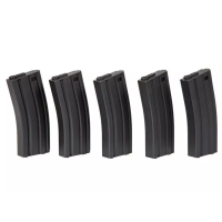 Set of 5 Mid-Cap 120 BB Magazines for M4/M16 Replicas - Black