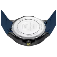 Glock Precision Black Steel Case / Blue Silicone Strap Watch GW-15-2-22