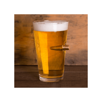 Lucky Shot .50 Cal Real Handmade Pint Glass