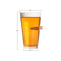 Lucky Shot .50 Cal Real Handmade Pint Glass