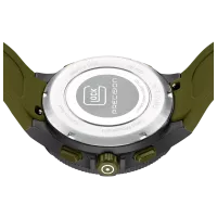 Glock Precision Limited Edition Black Titanium Case / Green Silicone & Black Mesh Strap Watch GW-27-1-24