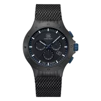 Glock Precision Limited Edition Black Steel Case / Blue Silicone Strap Watch GW-27-2-24