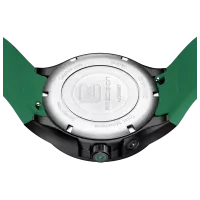Glock Precision Black Steel Case / Green Silicone Strap Watch GW-19-4-22