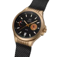 Glock Precision Coyote Steel Case / Black Mesh Strap Watch GW-19-3-22