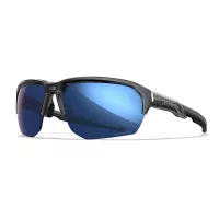 Wiley X WX JAKL Captivate Polarised Blue Mirror Lens / Gloss Crystal Grey Frame