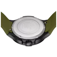 Glock Precision Tritium / Black Steel Case / Green Silicone Strap Watch GW-15-4-22