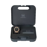 Glock Precision Coyote Steel Case / Black Silicone Strap Watch GW-15-7-22