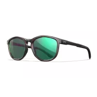 Wiley X WX BRAVO CAPTIVATE Polarised Green Mirror lens, Gloss Tortoise / Gloss Black frame