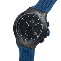 Glock Precision Limited Edition Black Steel Case / Blue Silicone Strap Watch GW-27-2-24