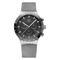 Glock Precision Limited Edition Silver Steel Case / Black Silicone Strap Watch GW-34-4-24